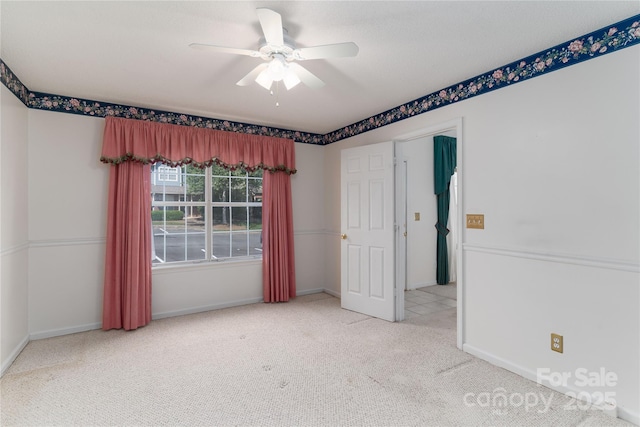 9006 Four Mile Creek Rd, Charlotte, NC 28277 - unfurnished bedroom with carpet, baseboards, and ceiling fan