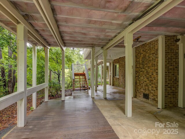 8 Sunrise Point Rd, Lake Wylie, SC 29710 - wooden terrace featuring stairs and a patio