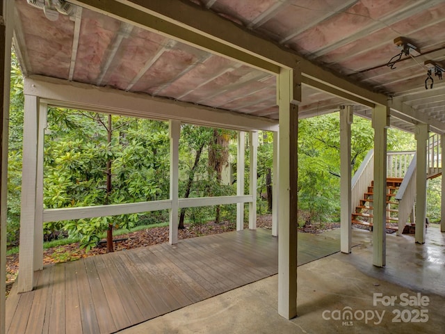 8 Sunrise Point Rd, Lake Wylie, SC 29710 - wooden terrace with stairs and a patio