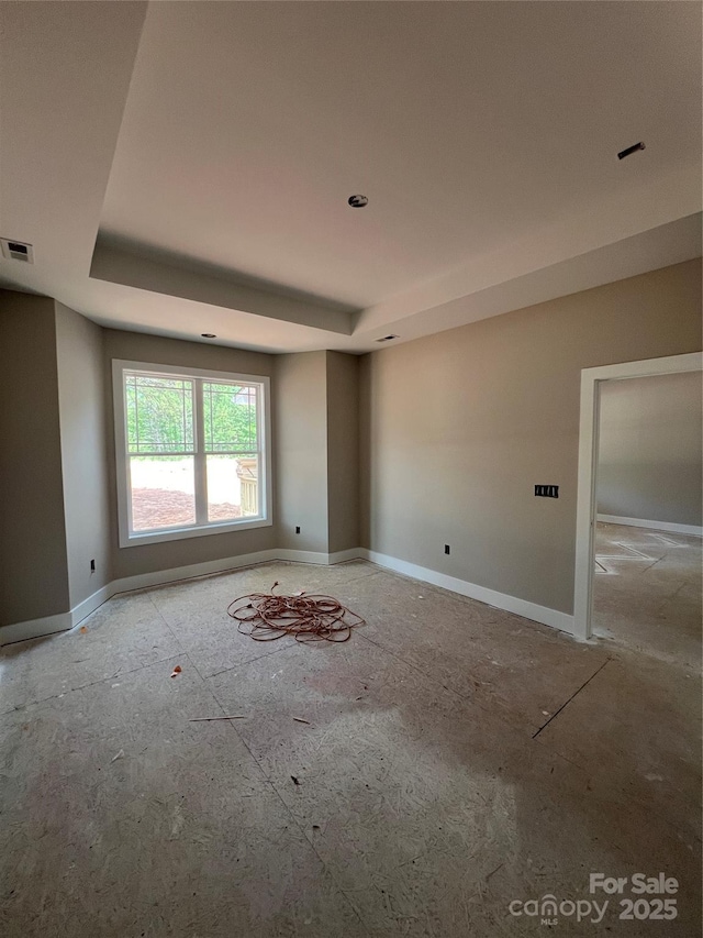 1987 Robert Rufty Ln, Catawba, NC 28609 - unfurnished room featuring a tray ceiling and baseboards