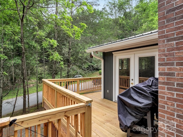 49 Trimont Mountain Trl, Franklin, NC 28734 - wooden deck with grilling area