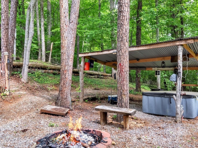 49 Trimont Mountain Trl, Franklin, NC 28734 - view of yard featuring an outdoor fire pit