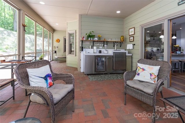 33 Freedom Dr, Waynesville, NC 28786 - sunroom with beverage cooler