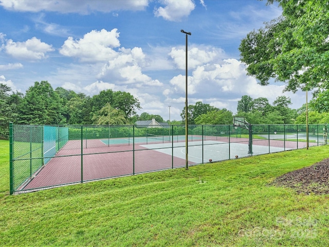 16308 Woolwine Rd, Charlotte, NC 28278 - view of tennis court with community basketball court