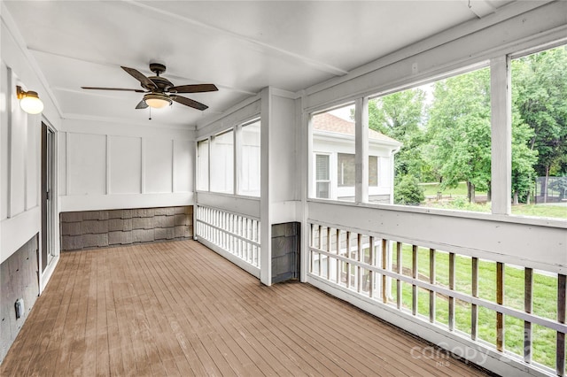 753 SW Dr, Davidson, NC 28036 - unfurnished sunroom featuring a ceiling fan