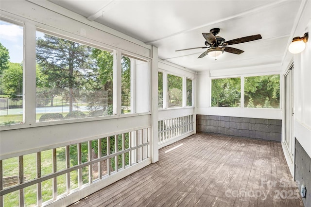 753 SW Dr, Davidson, NC 28036 - unfurnished sunroom featuring ceiling fan