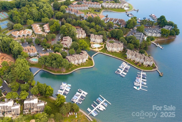753 SW Dr, Davidson, NC 28036 - aerial view of numerous boat docks and a large body of water