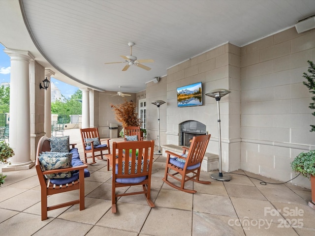 300 W 5th St Unit 433, Charlotte, NC 28202 - view of patio / terrace with an outdoor hangout area and a ceiling fan