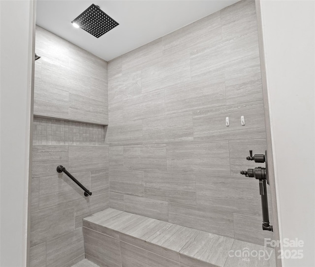 1493 Upper Browns Creek Rd, Burnsville, NC 28714 - bathroom with a tile shower
