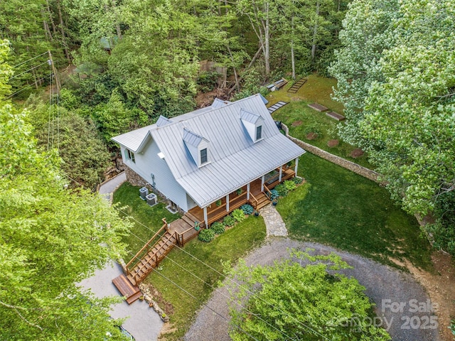 1493 Upper Browns Creek Rd, Burnsville, NC 28714 - view of subject property featuring a heavily wooded area