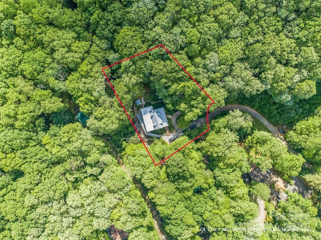 1493 Upper Browns Creek Rd, Burnsville, NC 28714 - aerial view of property and surrounding area featuring property boundaries highlighted