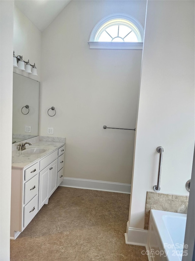 1108 Tarram Ct Unit 12, Lancaster, SC 29720 - full bath with vanity, a tub, and baseboards