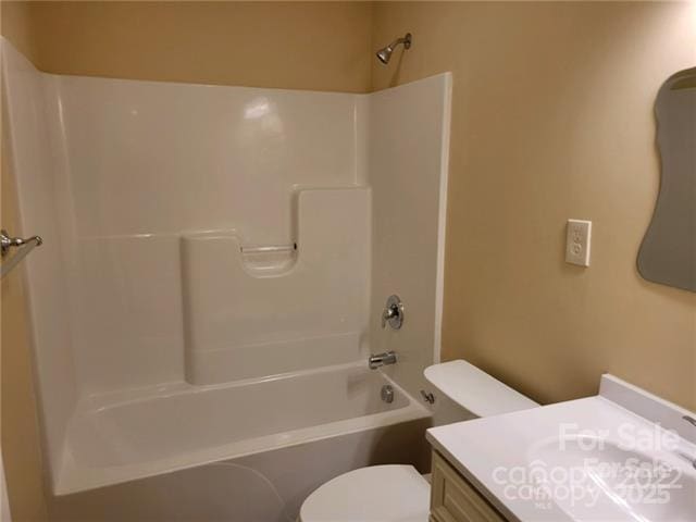 1108 Tarram Ct Unit 12, Lancaster, SC 29720 - bathroom featuring toilet, vanity, and  shower combination