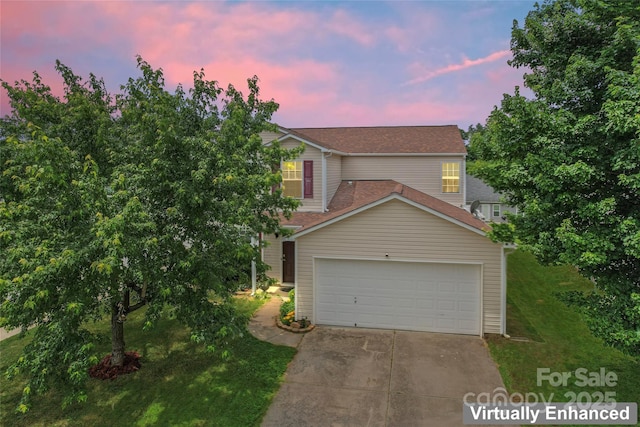 3996 Heather View Ln, Winston Salem, NC 27127 - traditional-style home with concrete driveway and an attached garage