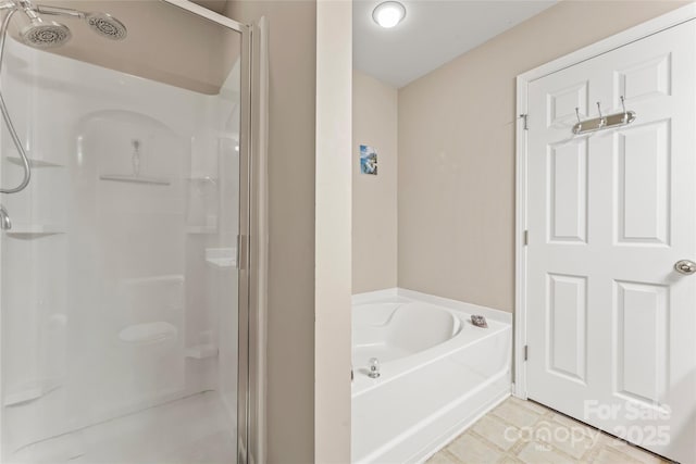 3996 Heather View Ln, Winston Salem, NC 27127 - bathroom featuring a shower stall and a bath