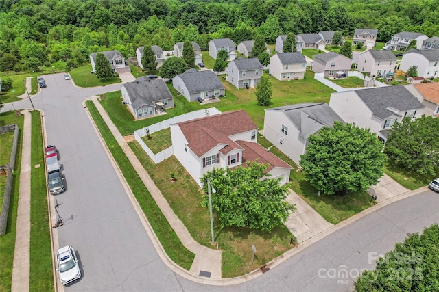 3996 Heather View Ln, Winston Salem, NC 27127 - aerial perspective of suburban area featuring a forest