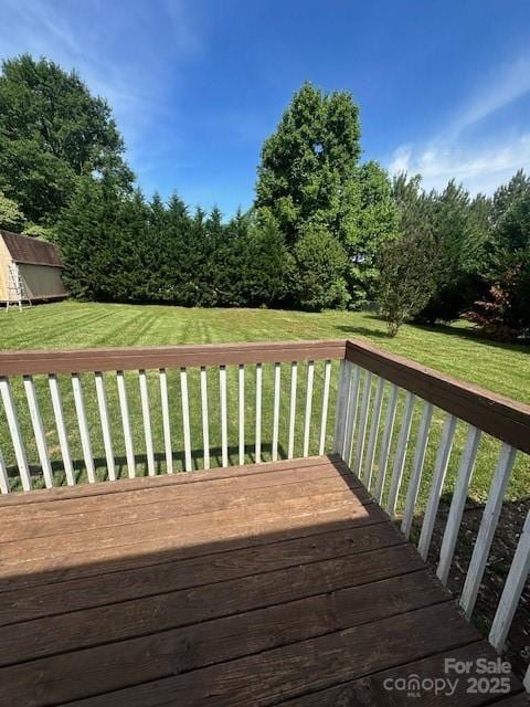 667 Blossom Hill Rd, Lincolnton, NC 28092 - wooden deck with a lawn