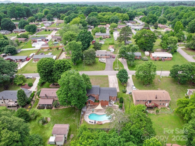 2666 Hill Ln, Gastonia, NC 28054 - aerial perspective of suburban area with a pool