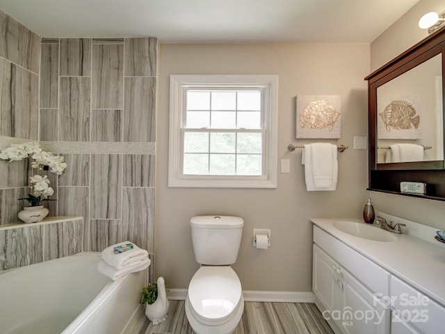 2666 Hill Ln, Gastonia, NC 28054 - full bath with vanity, baseboards, and toilet