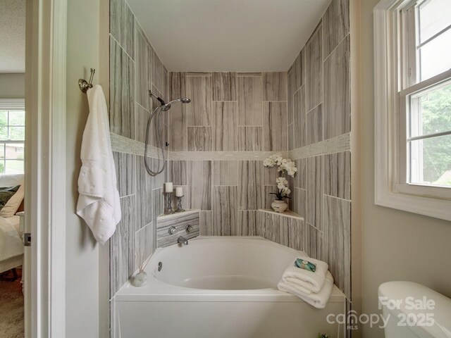 2666 Hill Ln, Gastonia, NC 28054 - full bathroom featuring connected bathroom, toilet, and shower / bathtub combination