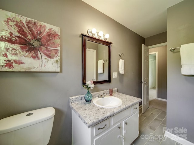 2666 Hill Ln, Gastonia, NC 28054 - half bath featuring vanity and toilet