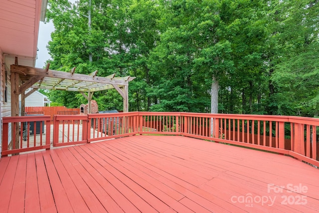 8120 Vermilion Dr, Charlotte, NC 28215 - wooden deck with a pergola