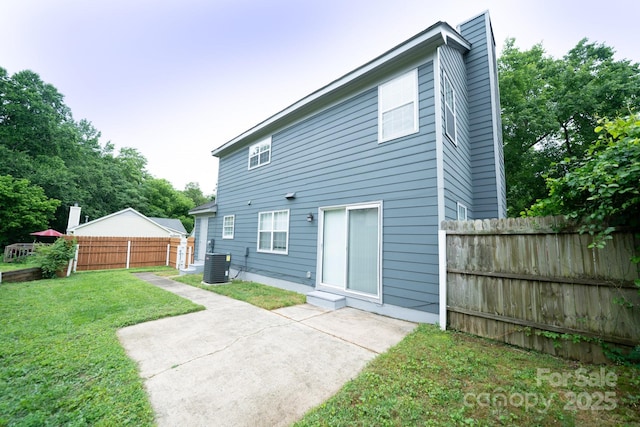 8125 Sheringham Way, Charlotte, NC 28227 - rear view of property featuring a patio area and central air condition unit