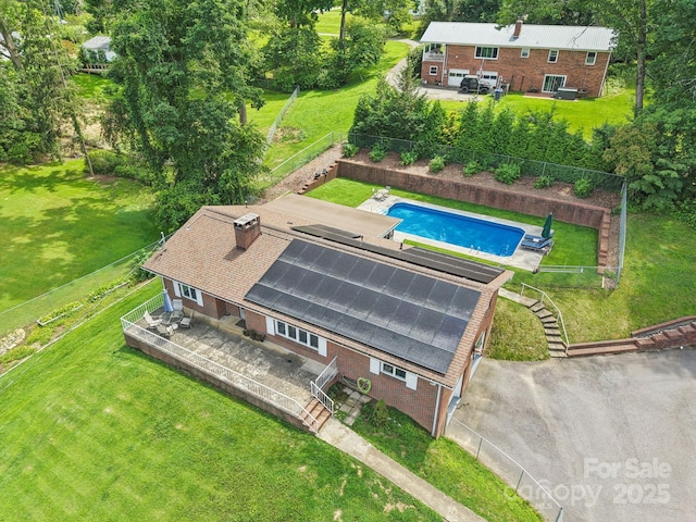 318 Old Leicester Hwy, Asheville, NC 28806 - view from above of property with a pool area