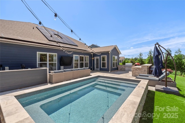 5050 Havencrest Dr, Fort Mill, SC 29715 - outdoor pool with outdoor lounge area, exterior kitchen, and a patio