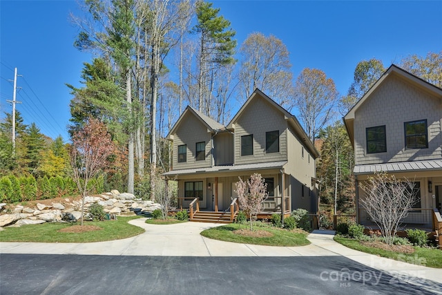 1085 Hicks Rd Unit B, Highlands, NC 28741 - view of front of house with covered porch