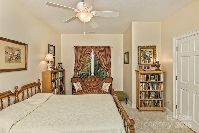 25 Windsong Dr, Fairview, NC 28730 - bedroom with carpet floors, baseboards, and a ceiling fan