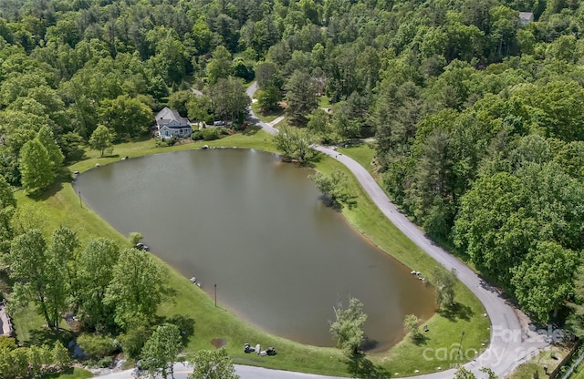 25 Windsong Dr, Fairview, NC 28730 - aerial view of property and surrounding area featuring a large body of water and a forest