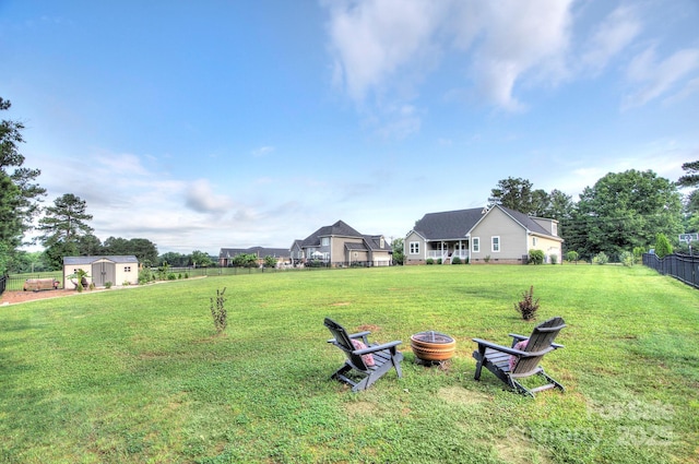 1327 Springlake Rd, York, SC 29745 - view of yard featuring an outdoor fire pit