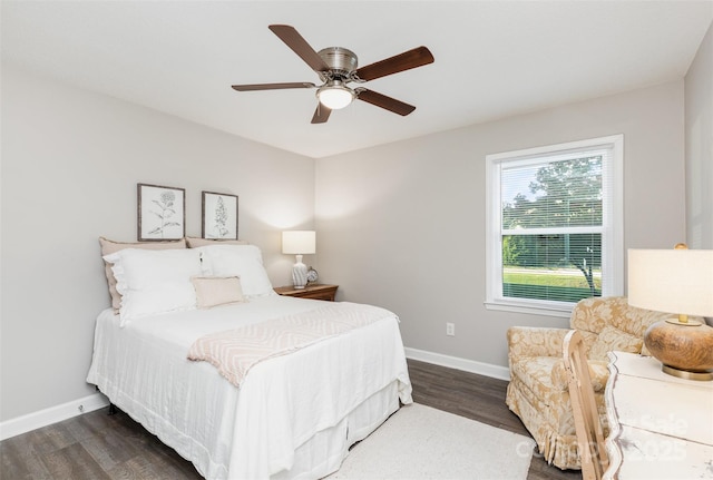 1041 Brawley School Rd, Mooresville, NC 28117 - bedroom featuring wood finished floors, baseboards, and ceiling fan