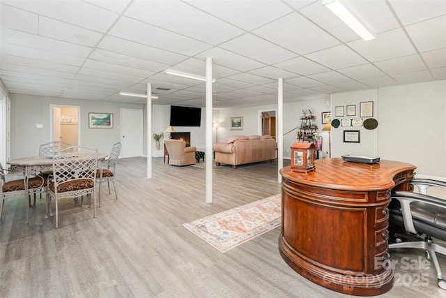 1041 Brawley School Rd, Mooresville, NC 28117 - interior space with a drop ceiling and light wood finished floors
