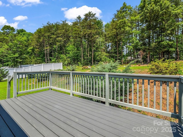 2301 Saratoga Run, Morganton, NC 28655 - wooden deck featuring a forest view