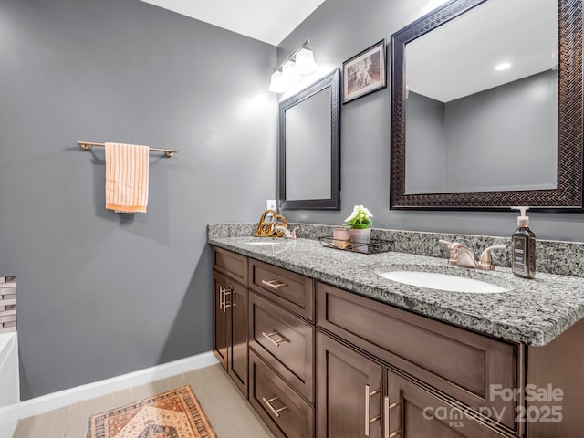 2301 Saratoga Run, Morganton, NC 28655 - bathroom with double vanity and baseboards