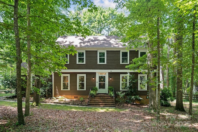 2507 Connemara Dr, Matthews, NC 28105 - colonial house featuring crawl space and roof with shingles