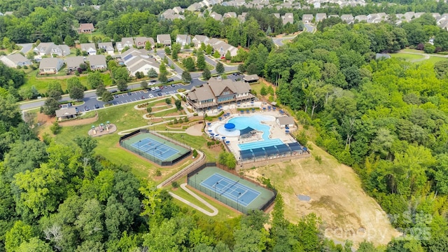 417 Brier Knob Dr, Fort Mill, SC 29715 - aerial view of a pool area