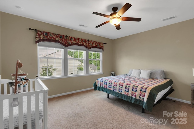 417 Brier Knob Dr, Fort Mill, SC 29715 - bedroom with carpet and a ceiling fan