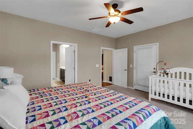 417 Brier Knob Dr, Fort Mill, SC 29715 - carpeted bedroom with a ceiling fan