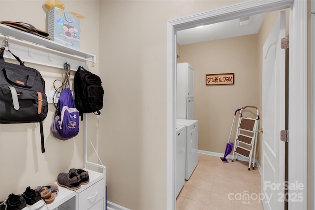 417 Brier Knob Dr, Fort Mill, SC 29715 - laundry room with independent washer and dryer and light tile patterned floors