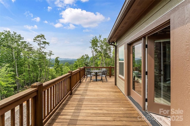 552 High Trail Dr, Nebo, NC 28761 - deck featuring outdoor dining area