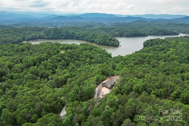 552 High Trail Dr, Nebo, NC 28761 - aerial view of a water and mountain view