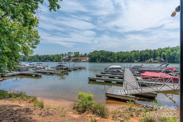 5362 Beacon Ridge Dr, Granite Falls, NC 28630 - dock with a water view and a view of trees