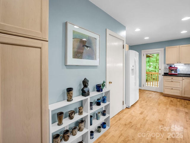 185 Greenstoke Loop, Tryon, NC 28782 - corridor featuring light wood-style flooring, recessed lighting, and arched walkways