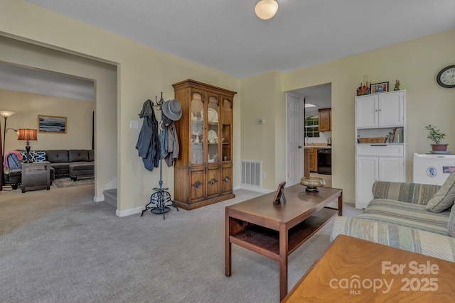 619 Beaverdam Rd, Asheville, NC 28804 - living room with light carpet and baseboards