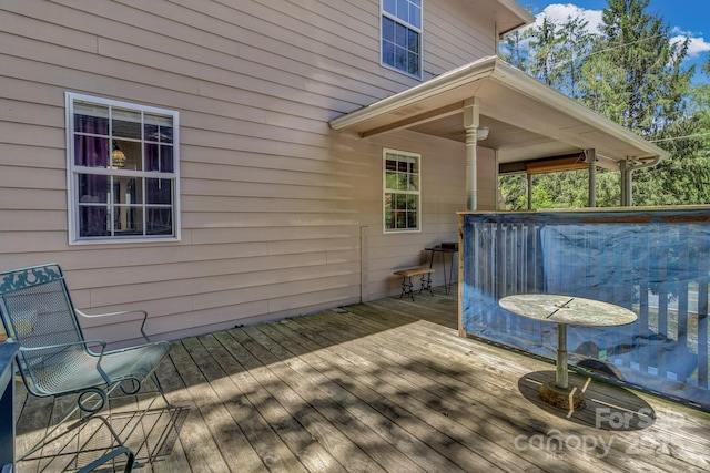 619 Beaverdam Rd, Asheville, NC 28804 - view of wooden deck