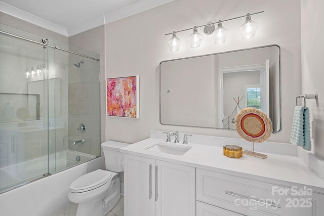 1405 Waxhaw Marvin Rd, Waxhaw, NC 28173 - full bath featuring toilet, vanity, and shower / bath combination with glass door