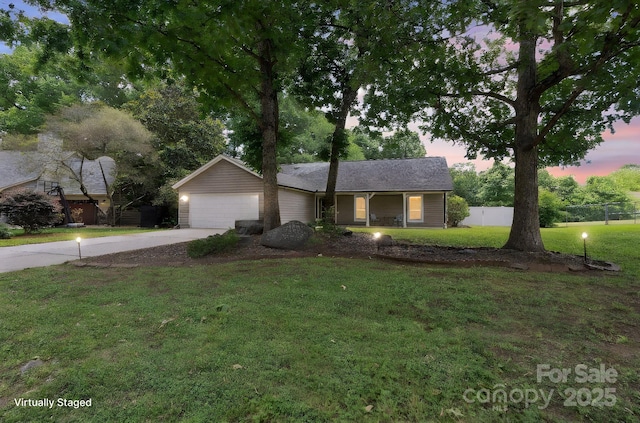3807 Sweetgrass Ln, Charlotte, NC 28226 - single story home with concrete driveway and a garage